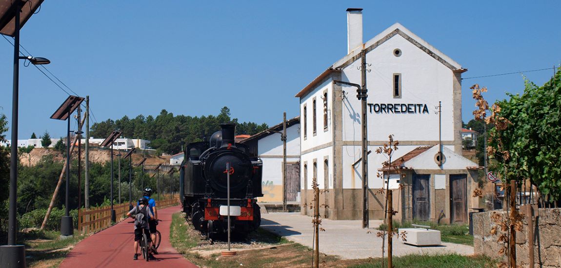 Ecopista do Dão, com plano da estação
